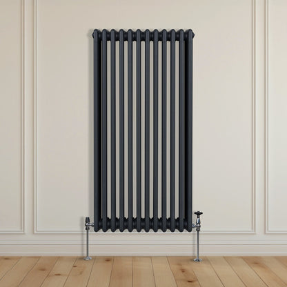 Traditional 3 Column Radiator - 1500 x 562mm - Anthracite Grey