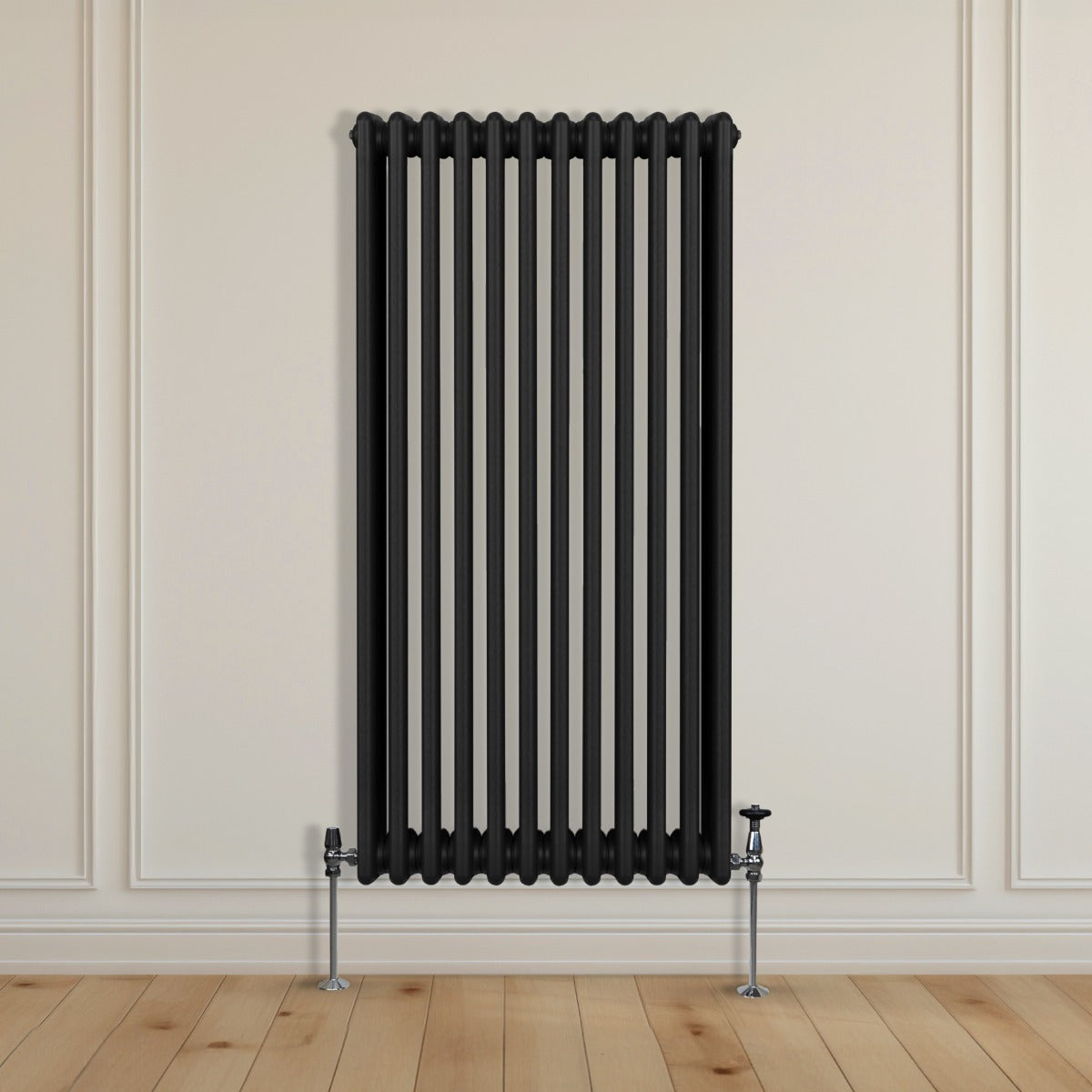 Traditional 3 Column Radiator - 1500 x 562mm - Black