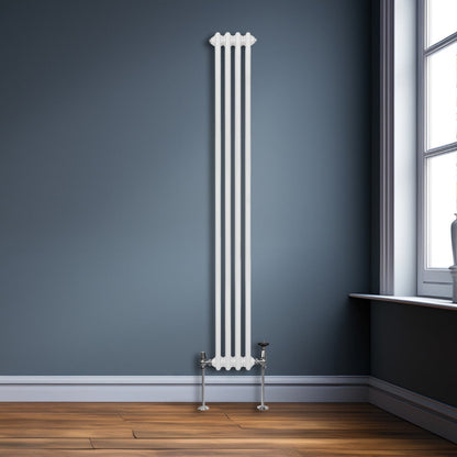 Traditional 3 Column Radiator - 1800 x 202mm - White