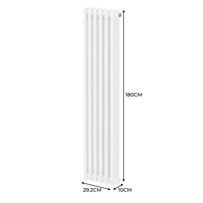 Traditional 3 Column Radiator - 1800 x 292mm - White