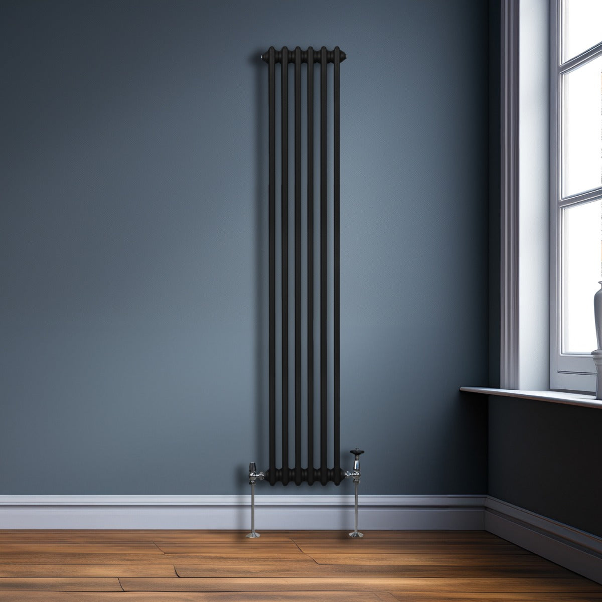 Traditional 3 Column Radiator - 1800 x 292mm - Black