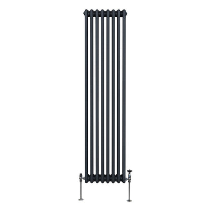 Traditional 3 Column Radiator - 1800 x 382mm - Anthracite Grey