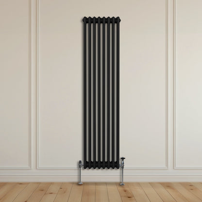 Traditional 3 Column Radiator - 1800 x 382mm - Black