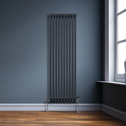 Traditional 3 Column Radiator - 1800 x 472mm - Anthracite Grey