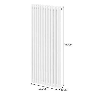 Traditional 3 Column Radiator - 1800 x 562mm - White