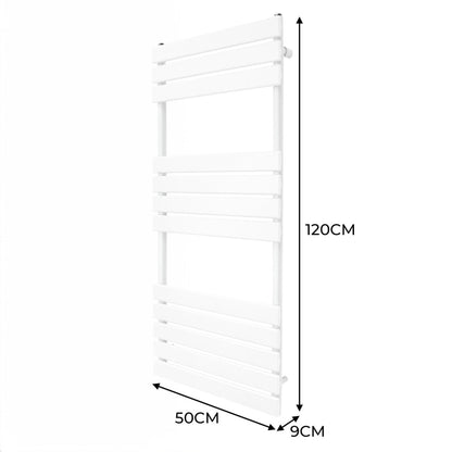 Flat Panel Towel Radiator – 1200mm x 500mm – White