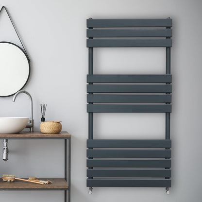 Flat Panel Towel Radiator – 1200mm x 600mm – Anthracite Grey