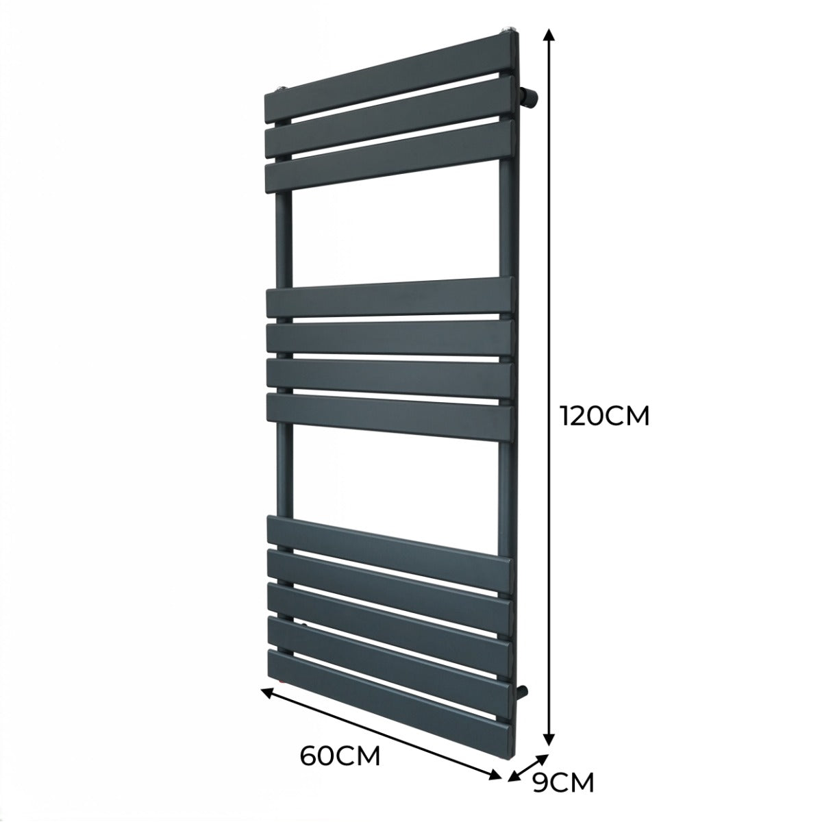 Flat Panel Towel Radiator – 1200mm x 600mm – Anthracite Grey