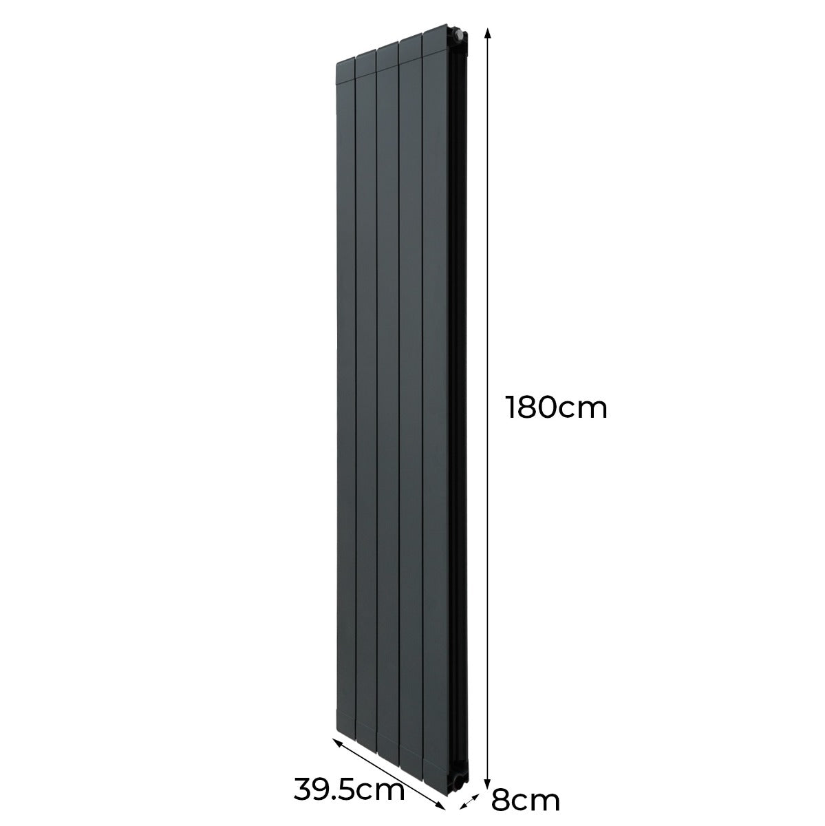 Aluminium Radiator – 1800mm x 395mm – Anthracite Grey