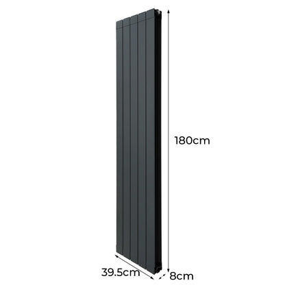 Aluminium Radiator – 1800mm x 395mm – Anthracite Grey