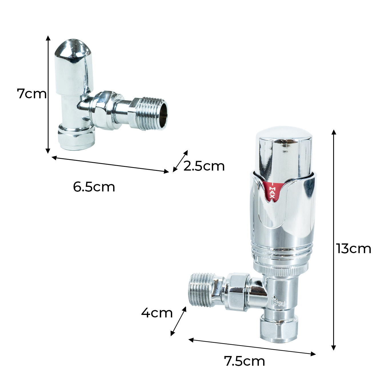 Chrome Thermostatic Radiator Valves