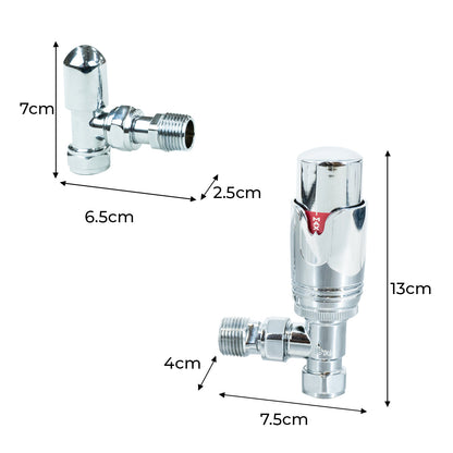 Chrome Thermostatic Radiator Valves