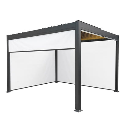 Aluminium Pergola With Blinds & LED Lights - 4m x 3m