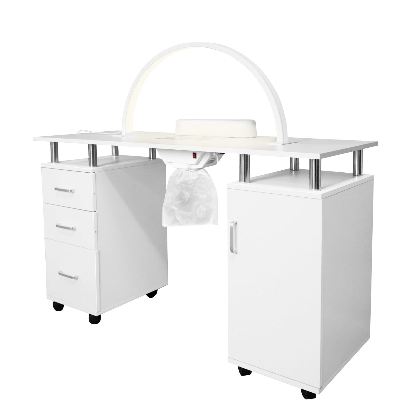 Professional Manicure Table & LED Half Moon Lamp