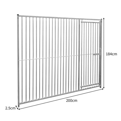 2m Dog Run Panel With Door – 5cm Bar Spacing