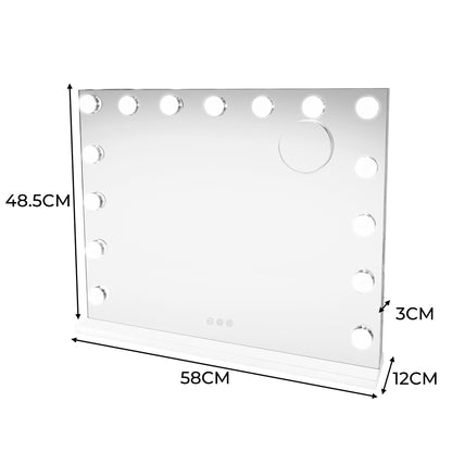 LED Bluetooth Mirror - 58 x 46cm