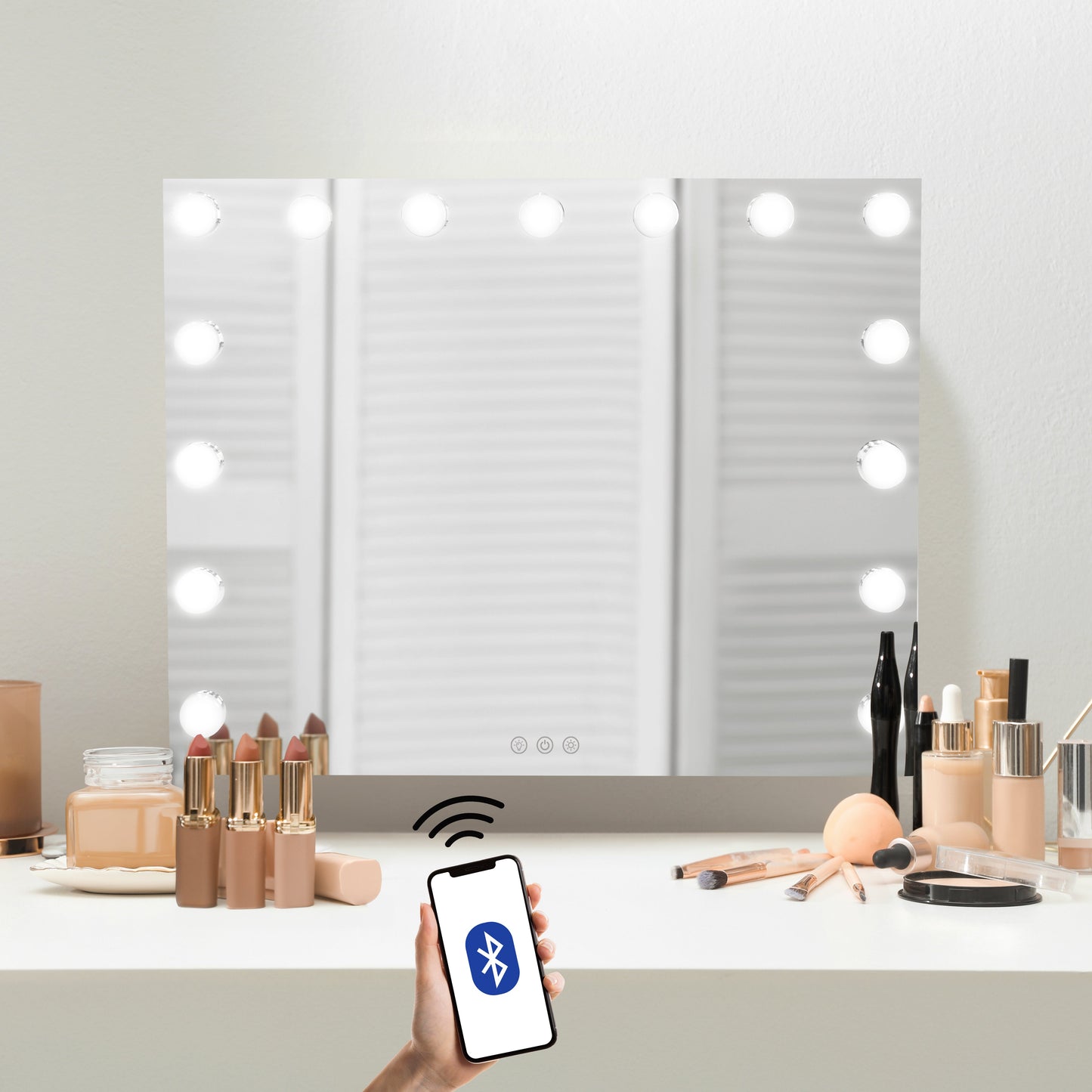 LED Bluetooth Mirror - 58 x 46cm