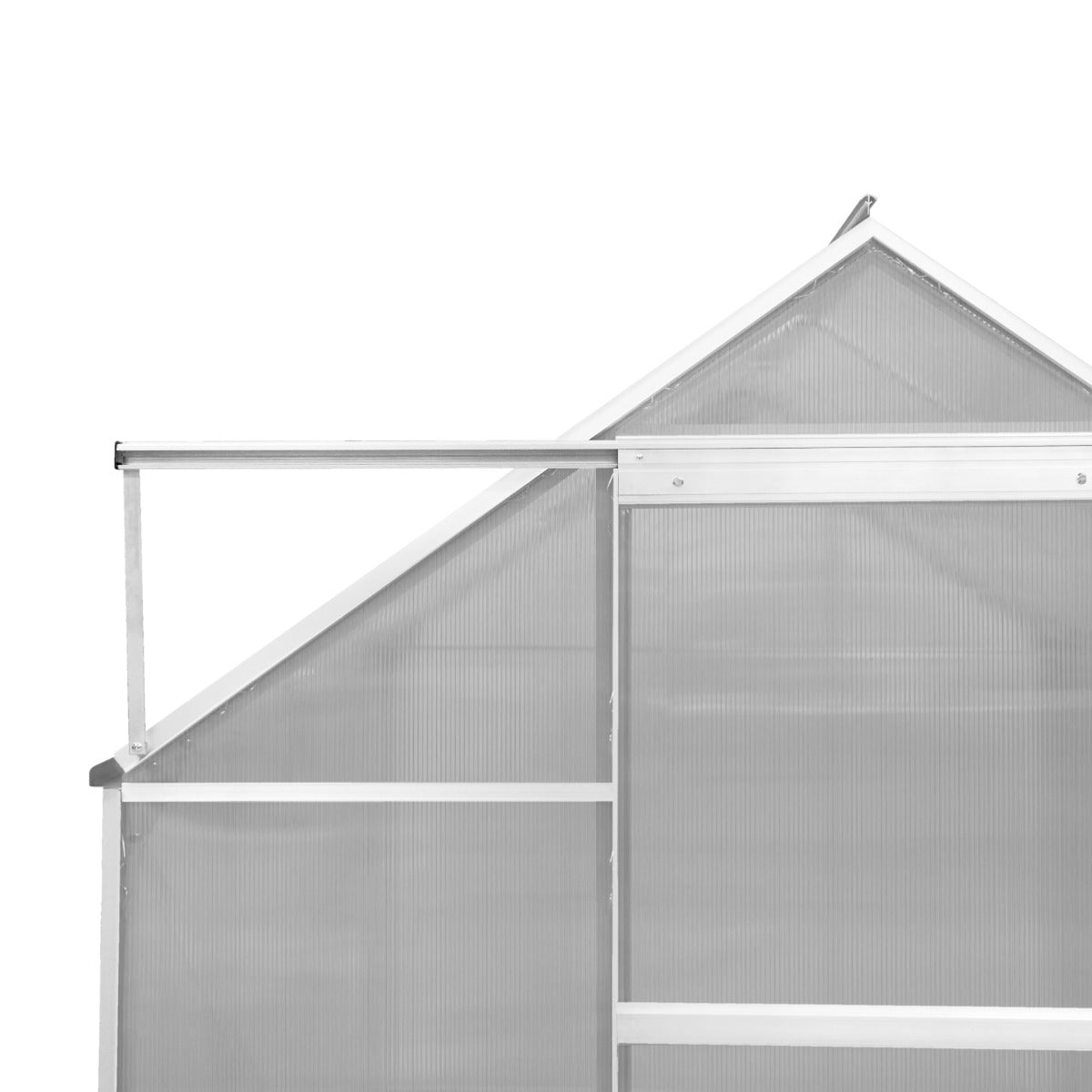 Polycarbonate Greenhouse 6ft x 4ft with Base – Silver