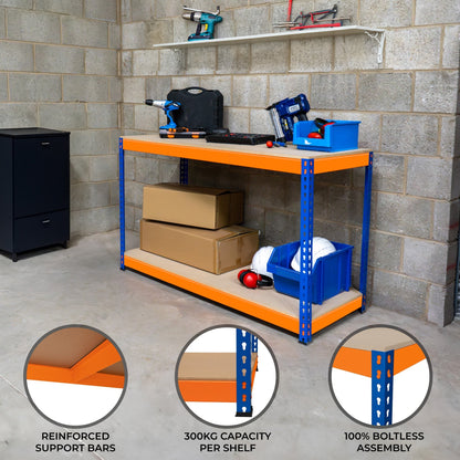 S-Rax 2 Tier Workbench - 150cm x 60cm x 90cm