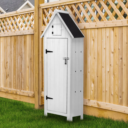 Wooden Garden Shed - White