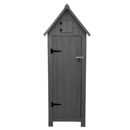 Wooden Garden Shed - Dark Grey