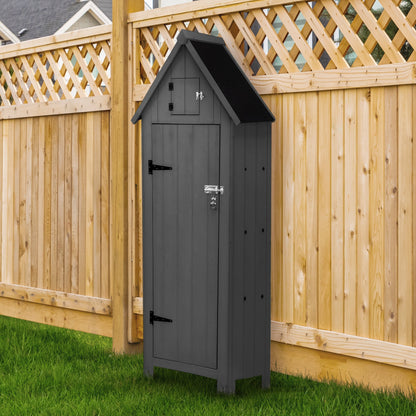 Wooden Garden Shed - Dark Grey