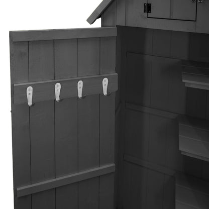 Wooden Garden Shed - Dark Grey