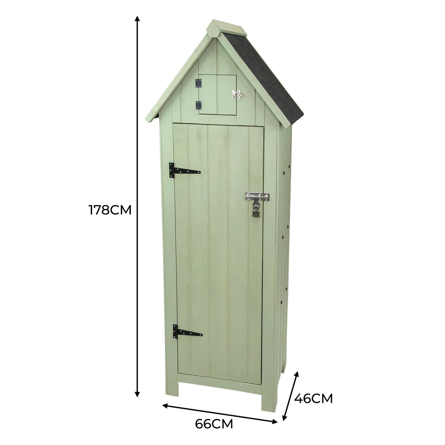 Wooden Garden Shed - Green