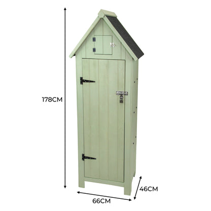 Wooden Garden Shed - Green