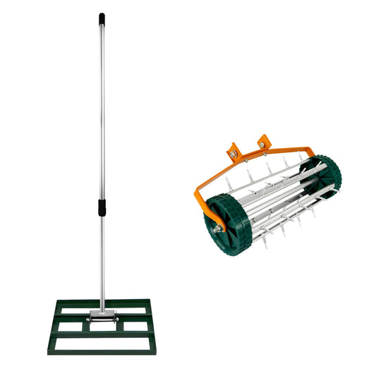 50cm Lawn Leveller & Aerator – Green