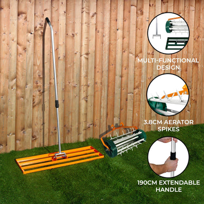 100cm Lawn Leveller & Aerator – Orange