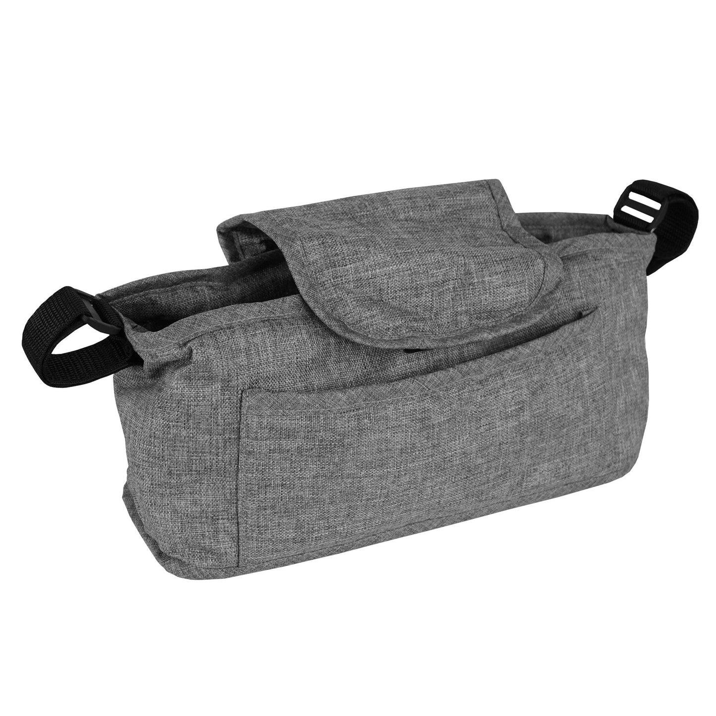 Pet Stroller with Rain Cover & Caddy Bag - Woven Grey