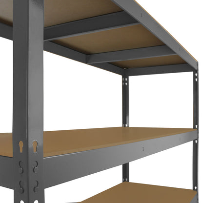 Monster Racking Q-Rax Heavy Duty Storage Shelving, 160cm W, 60cm D, Grey