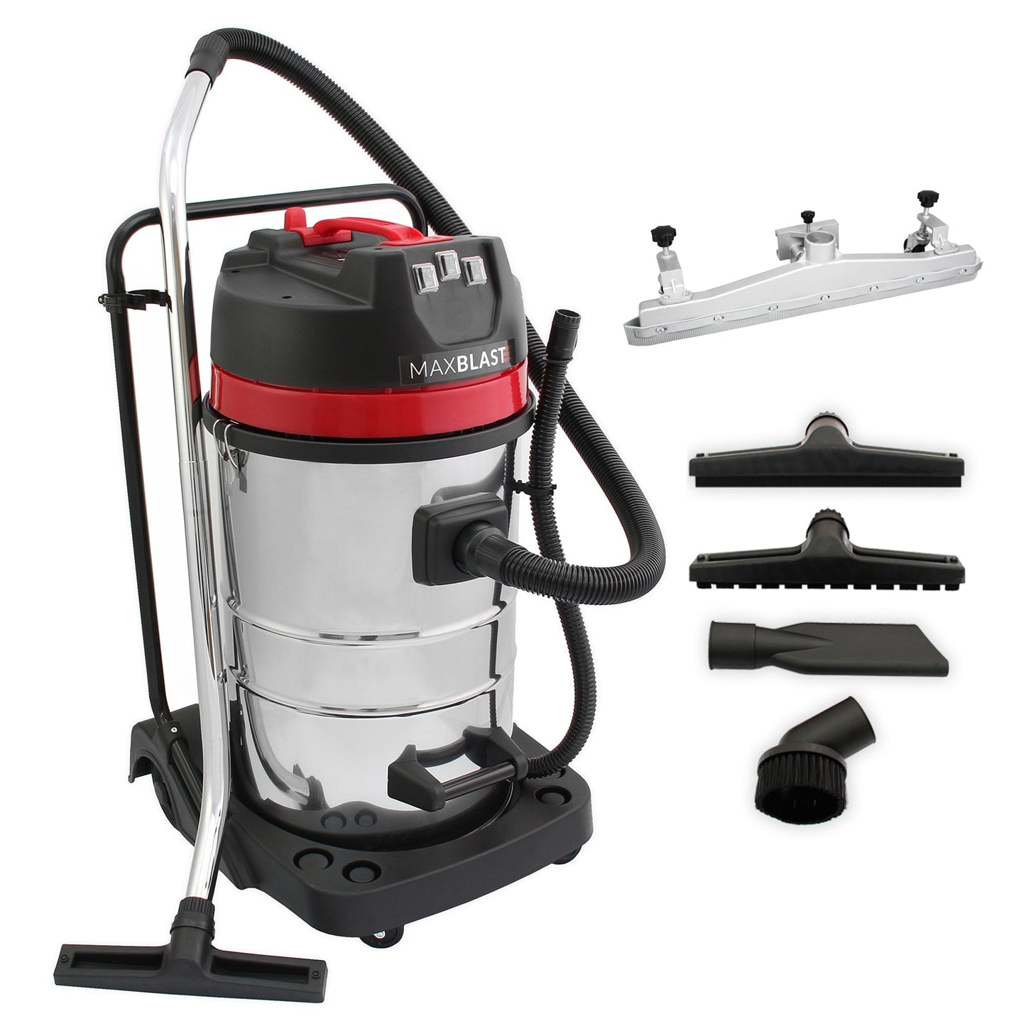 MAXBLAST 80L Industrial Vacuum with Floor Nozzle Attachment