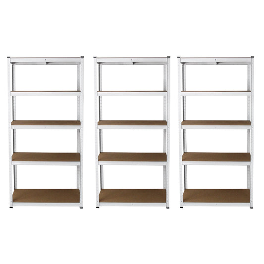 3 x E-Rax White Metal Racking Units