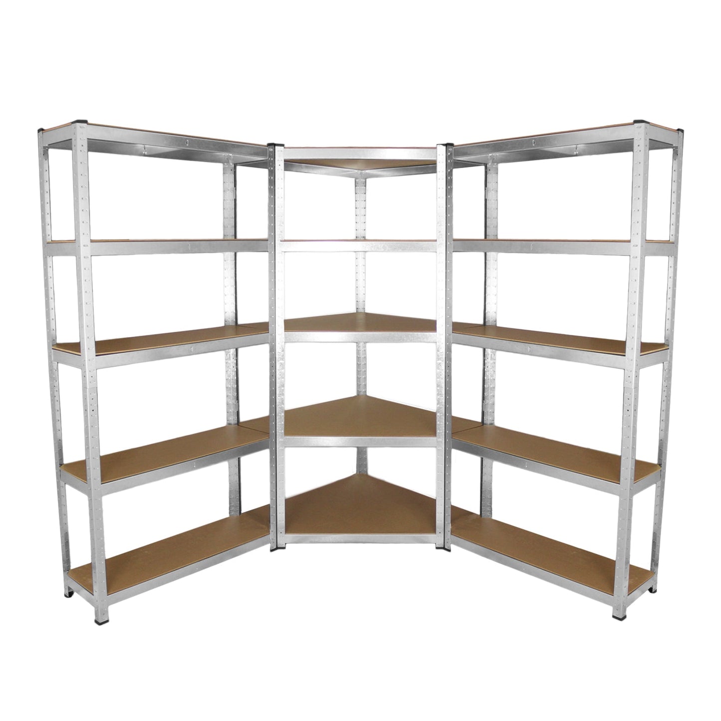 Galwix 90cm Racking Bundle: Corner Shelving and 2 Garage Racking Bays