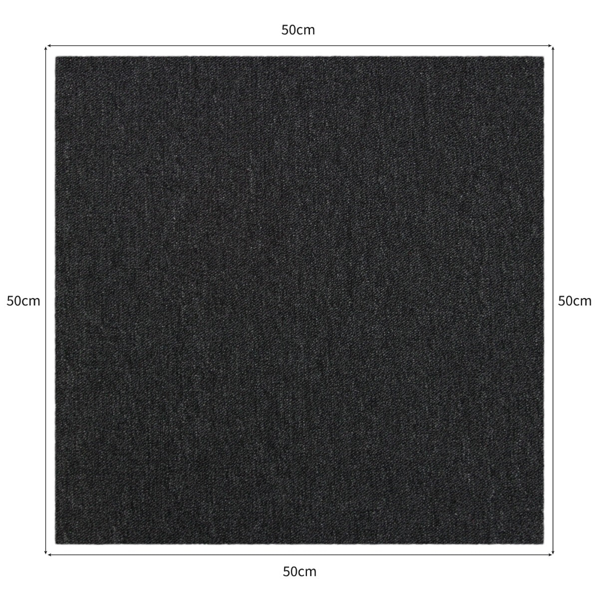 40 x Carpet Tiles Charcoal Black 10m2