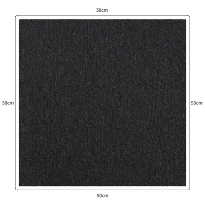 40 x Carpet Tiles Charcoal Black 10m2