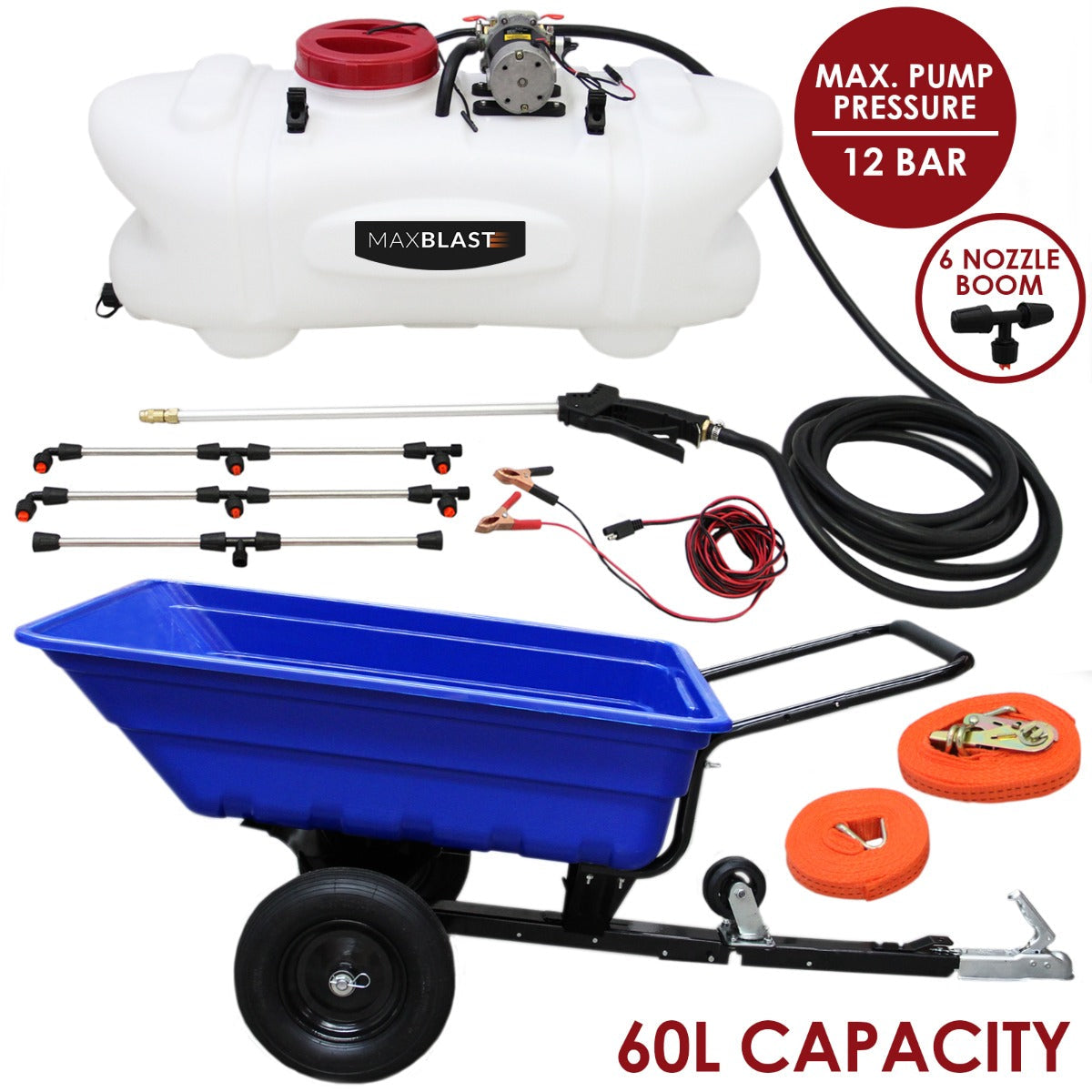 ATV Tipping Trailer & 60 Litre Sprayer