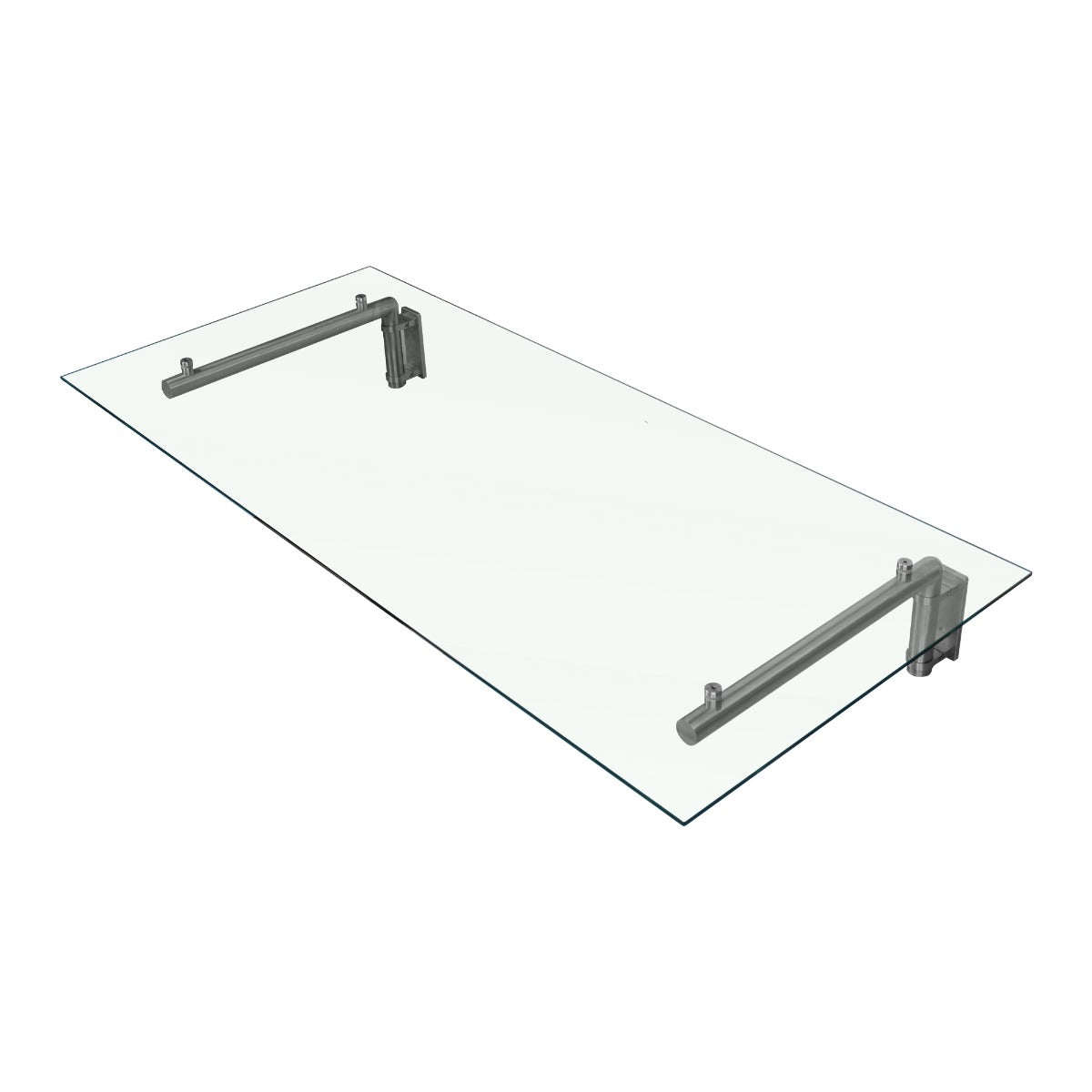 MonsterShop Glass Door Canopy & Brackets, 144cm W, 80cm D