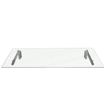 MonsterShop Glass Door Canopy & Brackets, 144cm W, 80cm D