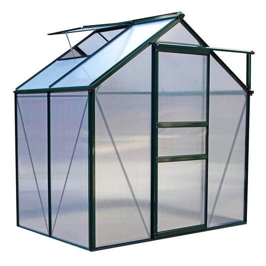 Greenhouse 6ft x 4ft (Green) & Racking