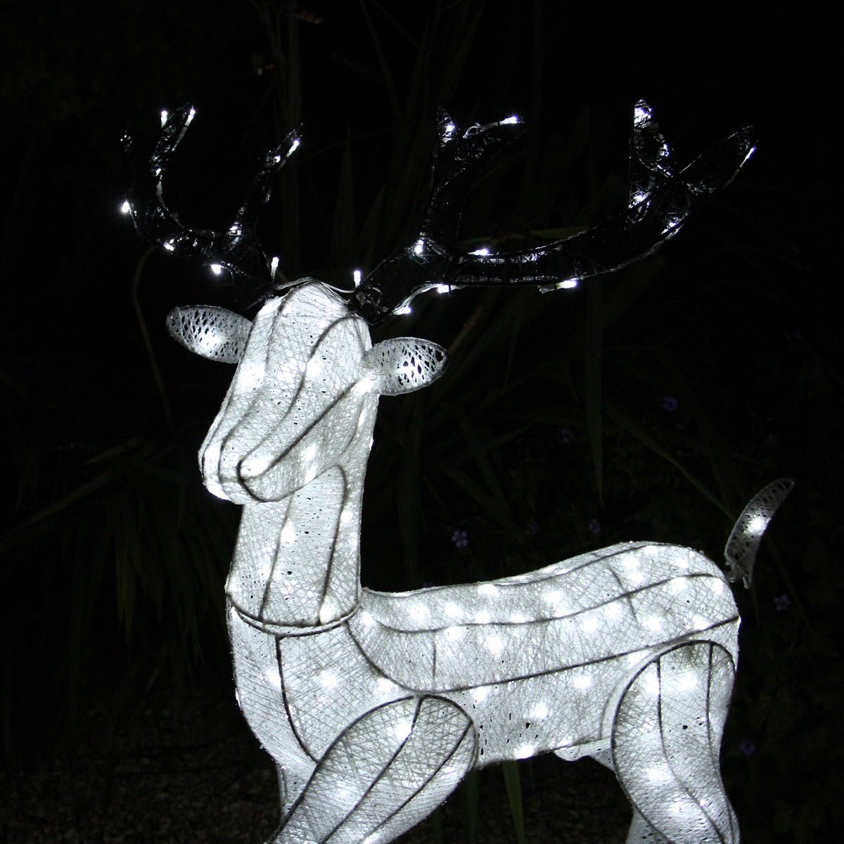 Light Up Reindeer Stag, Doe & Snowman Set