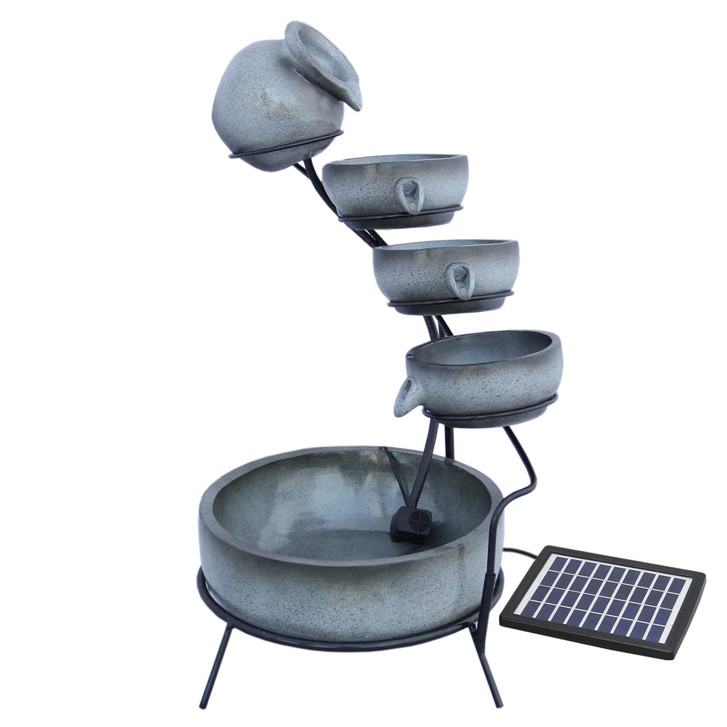 Grey 4 Tier Spilling Bowls Water Feature