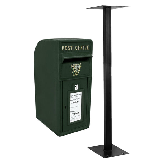 Green Irish Post Box with Stand