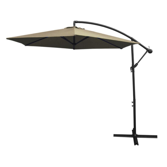 Beige Cantilever Parasol & Fan Base