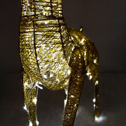 Light Up Reindeer Gold Stag - 120cm 200 Ice White LED