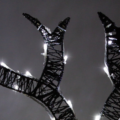 Light Up Reindeer Gold Stag - 120cm 200 Ice White LED