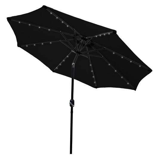 Black 2.7m LED Tilt Parasol