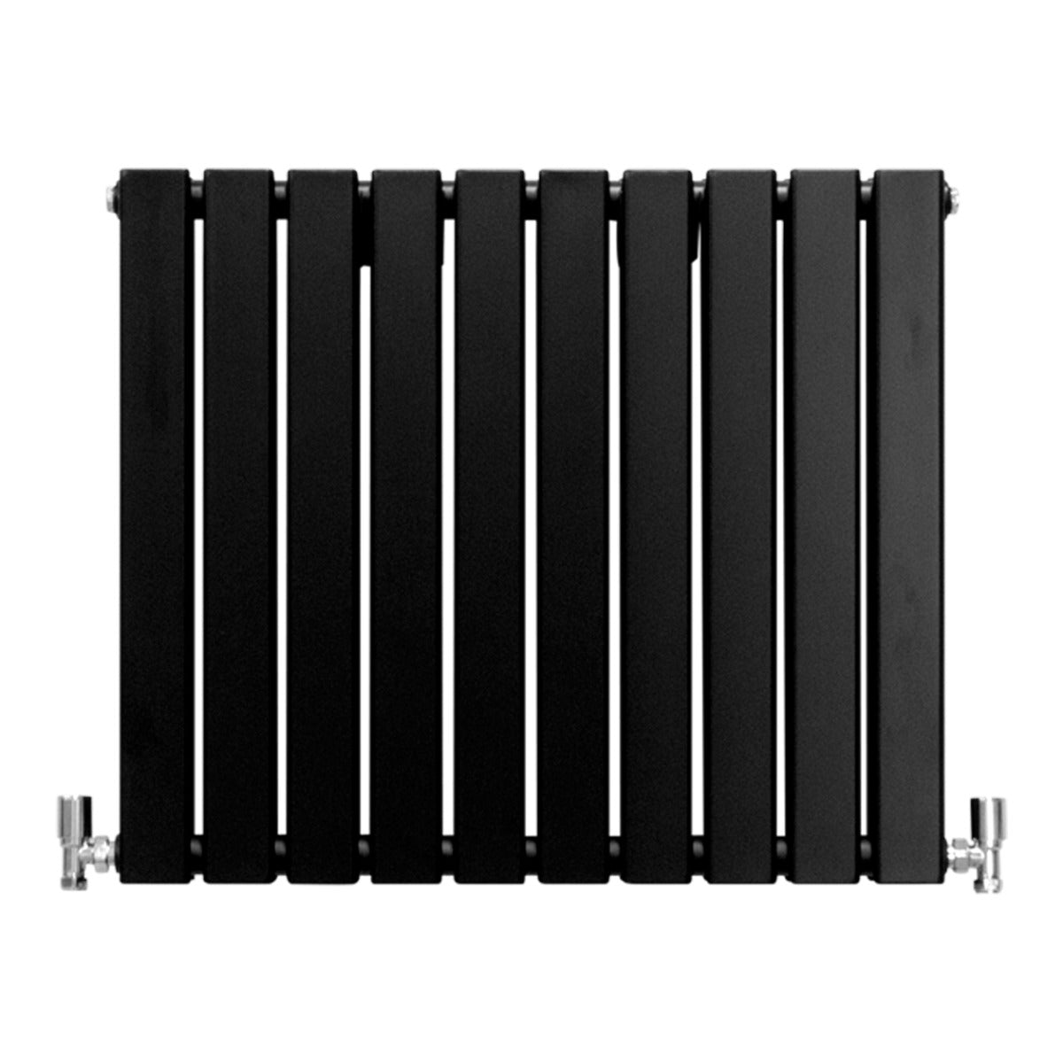 Designer Flat Panel Radiators Matte Black 600mm x 700mm